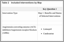 Table 2. Included Interventions by Map.