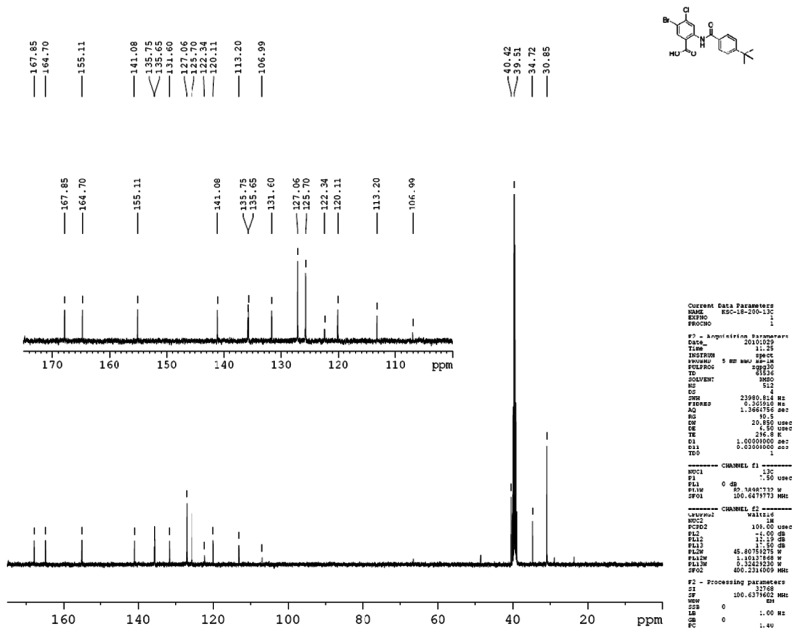 Figure 4. Carbon spectra for ML205, SID 99437306, CID 46931017.