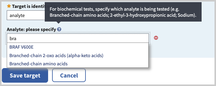 How to enter analyte class