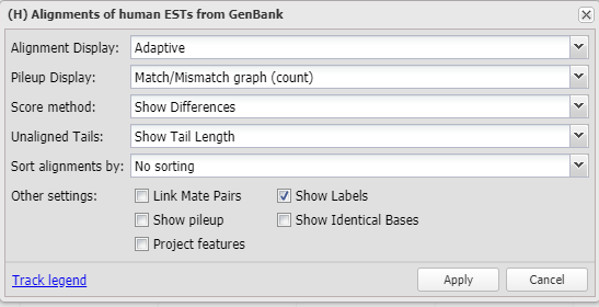 Track display settings 7.3.1