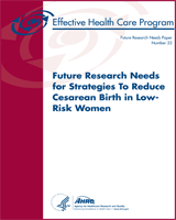 Cover of Future Research Needs for Strategies To Reduce Cesarean Birth in Low-Risk Women