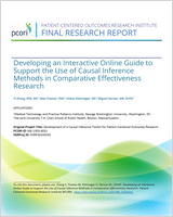 Cover of Developing an Interactive Online Guide to Support the Use of Causal Inference Methods in Comparative Effectiveness Research