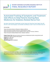 Cover of Automated Tracking of Symptoms and Treatment Side Effects to Help Patients Starting New Medicines for Diabetes-Related Nerve Pain
