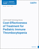 Cover of Cost-Effectiveness of Treatment for Pediatric Immune Thrombocytopenia
