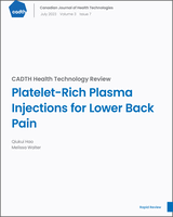 Cover of Platelet-Rich Plasma Injections for Lower Back Pain