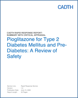 Cover of Pioglitazone for Type 2 Diabetes Mellitus and Pre-Diabetes: A Review of Safety