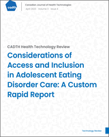 Cover of Considerations of Access and Inclusion in Adolescent Eating Disorder Care: A Custom Rapid Report
