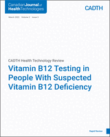 Cover of Vitamin B12 Testing in People With Suspected Vitamin B12 Deficiency