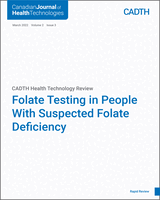 Cover of Folate Testing in People With Suspected Folate Deficiency