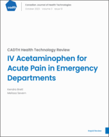 Cover of IV Acetaminophen for Acute Pain in Emergency Departments