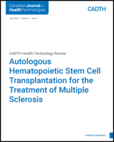 Cover of Autologous Hematopoietic Stem Cell Transplantation for the Treatment of Multiple Sclerosis