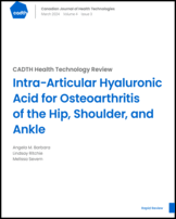 Cover of Intra-Articular Hyaluronic Acid for Osteoarthritis of the Hip, Shoulder, and Ankle