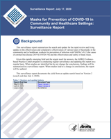 Cover of Masks for Prevention of COVID-19 in Community and Healthcare Settings: Surveillance Report