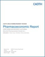Cover of Pharmacoeconomic Report: Voretigene Neparvovec (Luxturna)