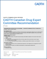 Cover of CADTH Canadian Drug Expert Committee Recommendation: Onasemnogene Abeparvovec (Zolgensma — Novartis Pharmaceuticals Canada Inc.)