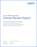 Cover of Clinical Review Report: AbobotulinumtoxinA (Dysport Therapeutic)