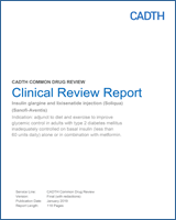 Cover of Clinical Review Report: Insulin glargine and lixisenatide injection (Soliqua)