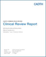 Cover of Clinical Review Report: Ertugliflozin (Steglatro)