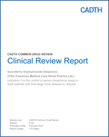 Cover of Clinical Review Report: Sucroferric Oxyhydroxide (Velphoro)