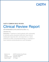 Cover of Clinical Review Report: Ustekinumab (Stelara/Stelara I.V.)