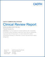 Cover of Clinical Review Report: Vedolizumab (Entyvio SC)