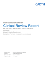Cover of Clinical Review Report: Halobetasol Propionate and Tazarotene (Duobrii)