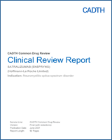Cover of Clinical Review Report: Satralizumab (Enspryng)