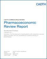 Cover of Pharmacoeconomic Review Report: Guselkumab (Tremfya)