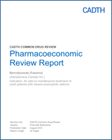 Cover of Pharmacoeconomic Review Report: Benralizumab (Fasenra)