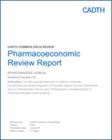 Cover of Pharmacoeconomic Review Report: Efinaconazole (Jublia)