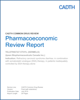 Cover of Pharmacoeconomic Review Report: Telotristat Ethyl (Xermelo)