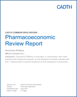 Cover of Pharmacoeconomic Review Report: Doravirine (Pifeltro)