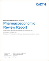 Cover of Pharmacoeconomic Review Report: Vortioxetine Hydrobromide (Trintellix)