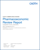 Cover of Pharmacoeconomic Review Report: Icosapent Ethyl (Vascepa)