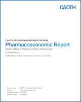 Cover of Pharmacoeconomic Report: Esketamine Hydrochloride (Spravato)
