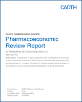 Cover of Pharmacoeconomic Review Report: Ustekinumab (Stelara/Stelara I.V.)