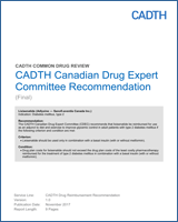 Cover of CADTH Canadian Drug Expert Committee Recommendation: Lixisenatide (Adlyxine — Sanofi-aventis Canada Inc.)