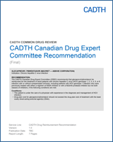 Cover of CADTH Canadian Drug Expert Committee Recommendation: Glecaprevir / Pibrentasvir (Maviret — Abbvie Corporation)
