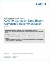 Cover of CADTH Canadian Drug Expert Committee Recommendation: AbobotulinumtoxinA (Dysport Therapeutic — Ipsen Biopharmaceuticals Canada Inc.)