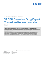 Cover of CADTH Canadian Drug Expert Committee Recommendation: Tapentadol Hydrochloride (Nucynta Extended-Release — Paladin Labs Inc.)