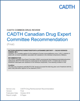 Cover of CADTH Canadian Drug Expert Committee Recommendation: Bictegravir/Emtricitabine/Tenofovir Alafenamide (Biktarvy — Gilead Sciences Canada, Inc.)