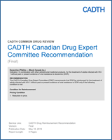 Cover of CADTH Canadian Drug Expert Committee Recommendation: Doravirine (Pifeltro — Merck Canada Inc.)