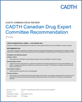 Cover of CADTH Canadian Drug Expert Committee Recommendation: Certolizumab Pegol (Cimzia — UCB Canada Inc.)