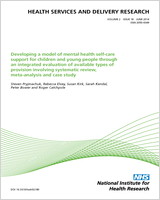 Cover of Health and social care services for older male adults in prison: the identification of current service provision and piloting of an assessment and care planning model